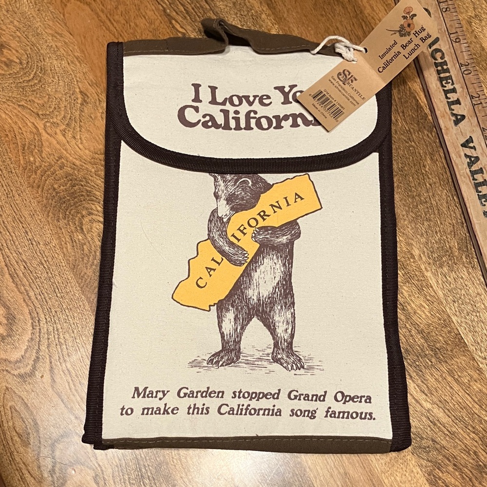 I love you, California San Francisco, Mercantile insulated lunch bag bear hug